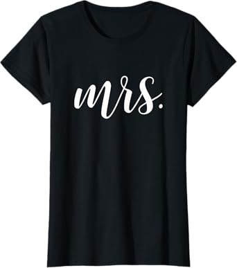 Mrs. T-shirt. Tee. Shirt. Mrs Just married. MR. shirt set T-Shirt