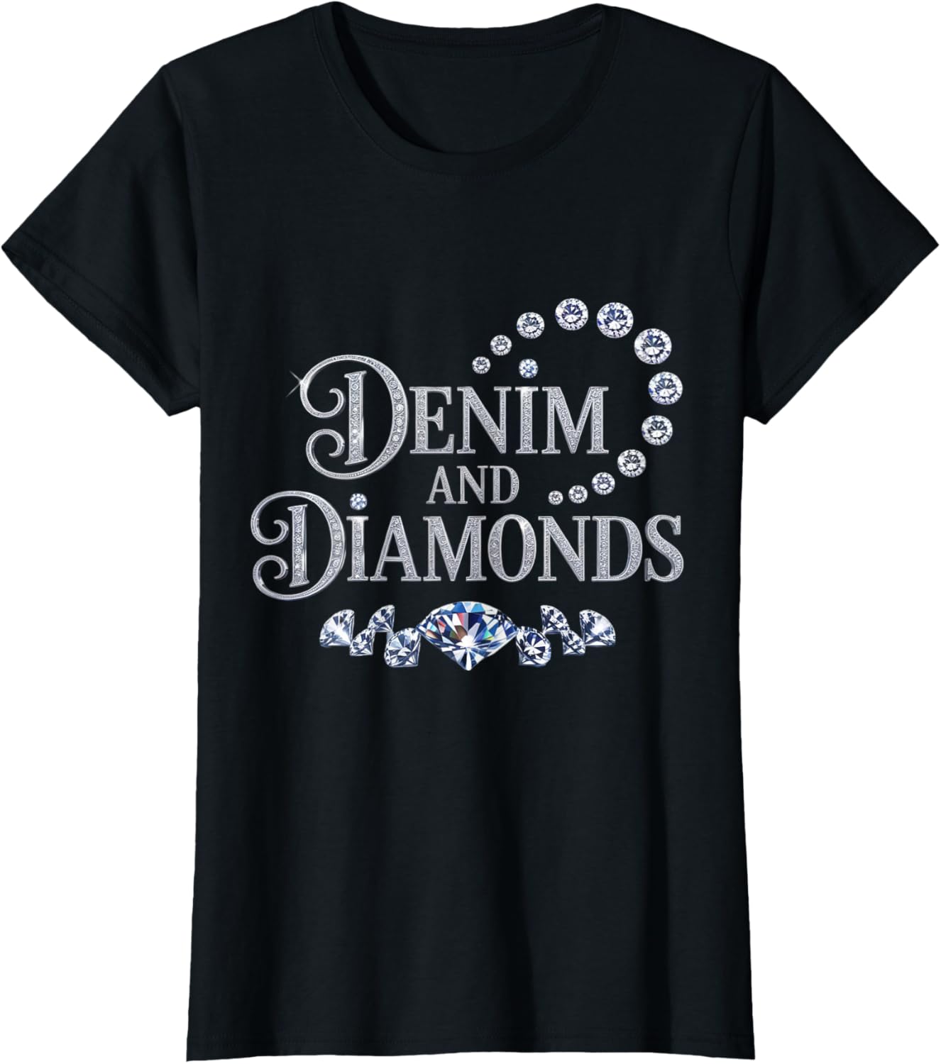 Denim And Diamonds for Ladies 2025 Denim with Diamonds Jeans T-Shirt