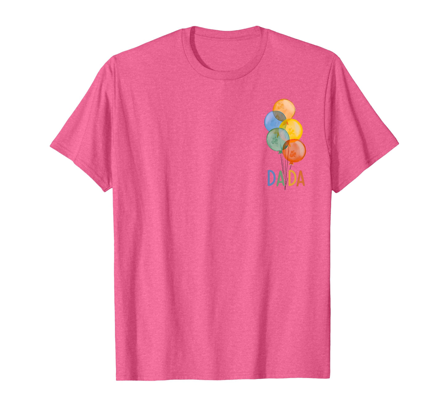 Dada of The Rainbow Balloon Birthday Boy Girl Family T-Shirt