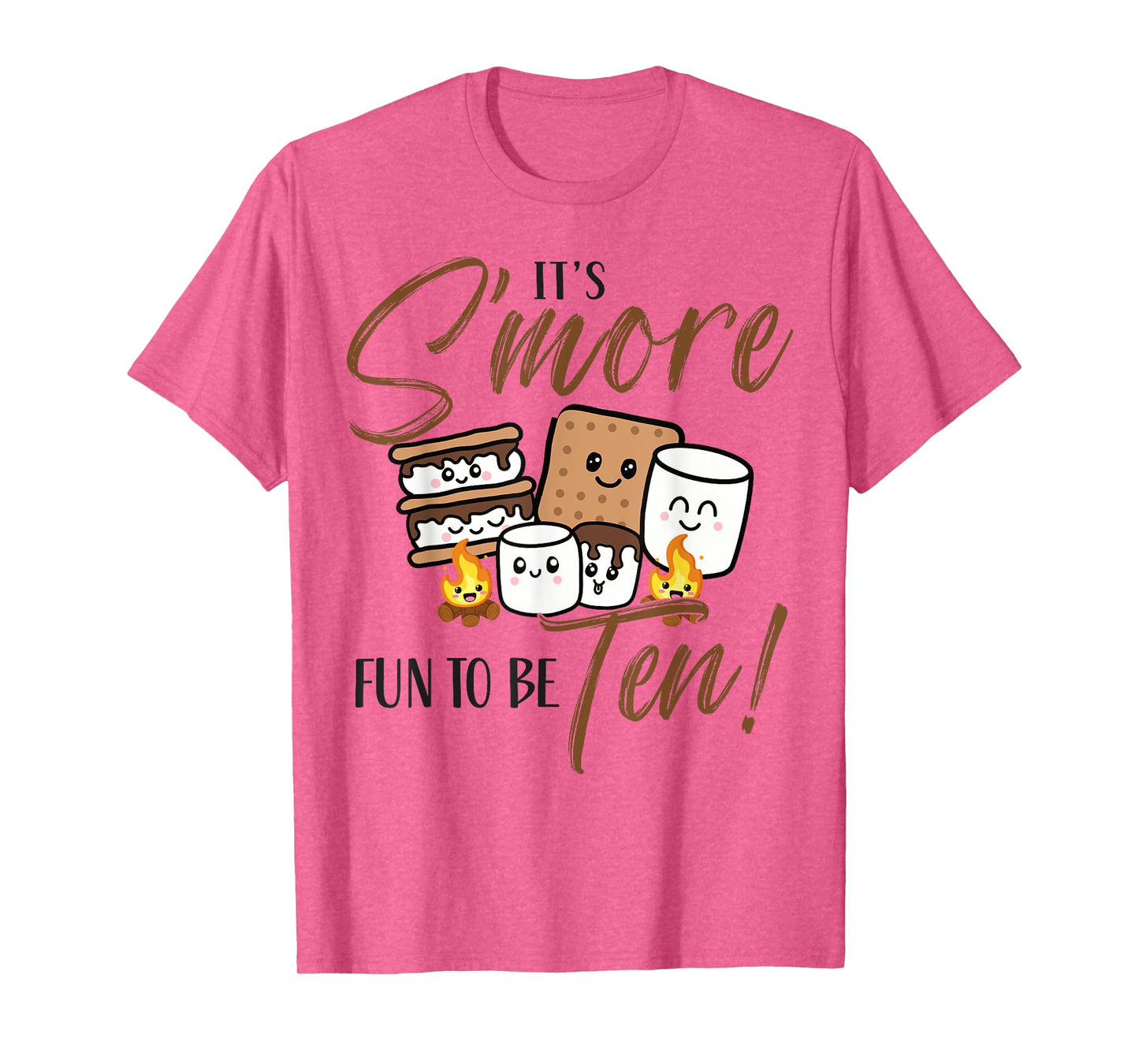 10th Birthday Campfire Marshmallow It's S'more Fun To Be Ten T-Shirt