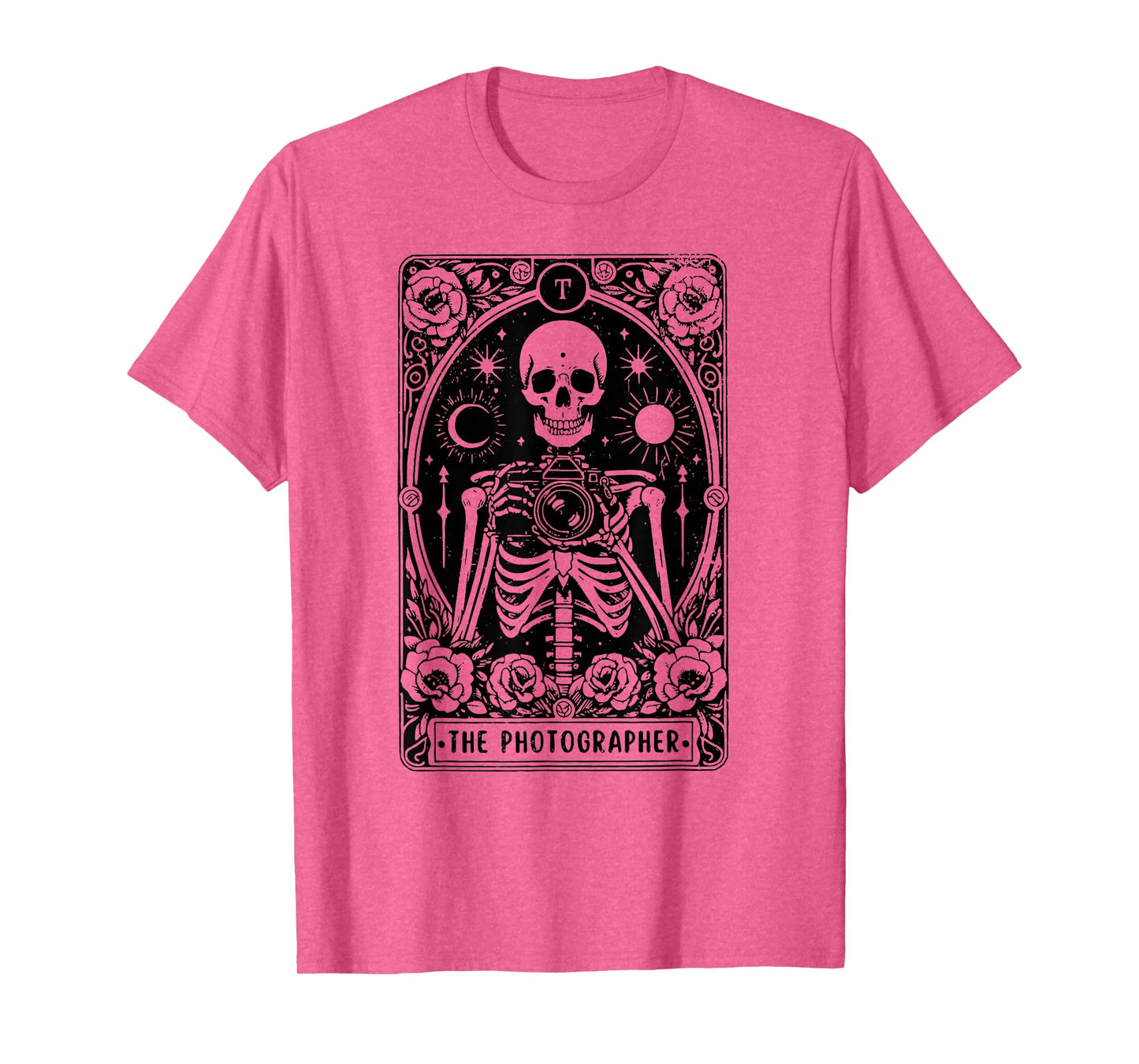 The Photographer Tarot Card, Skeleton Photography Camera T-Shirt