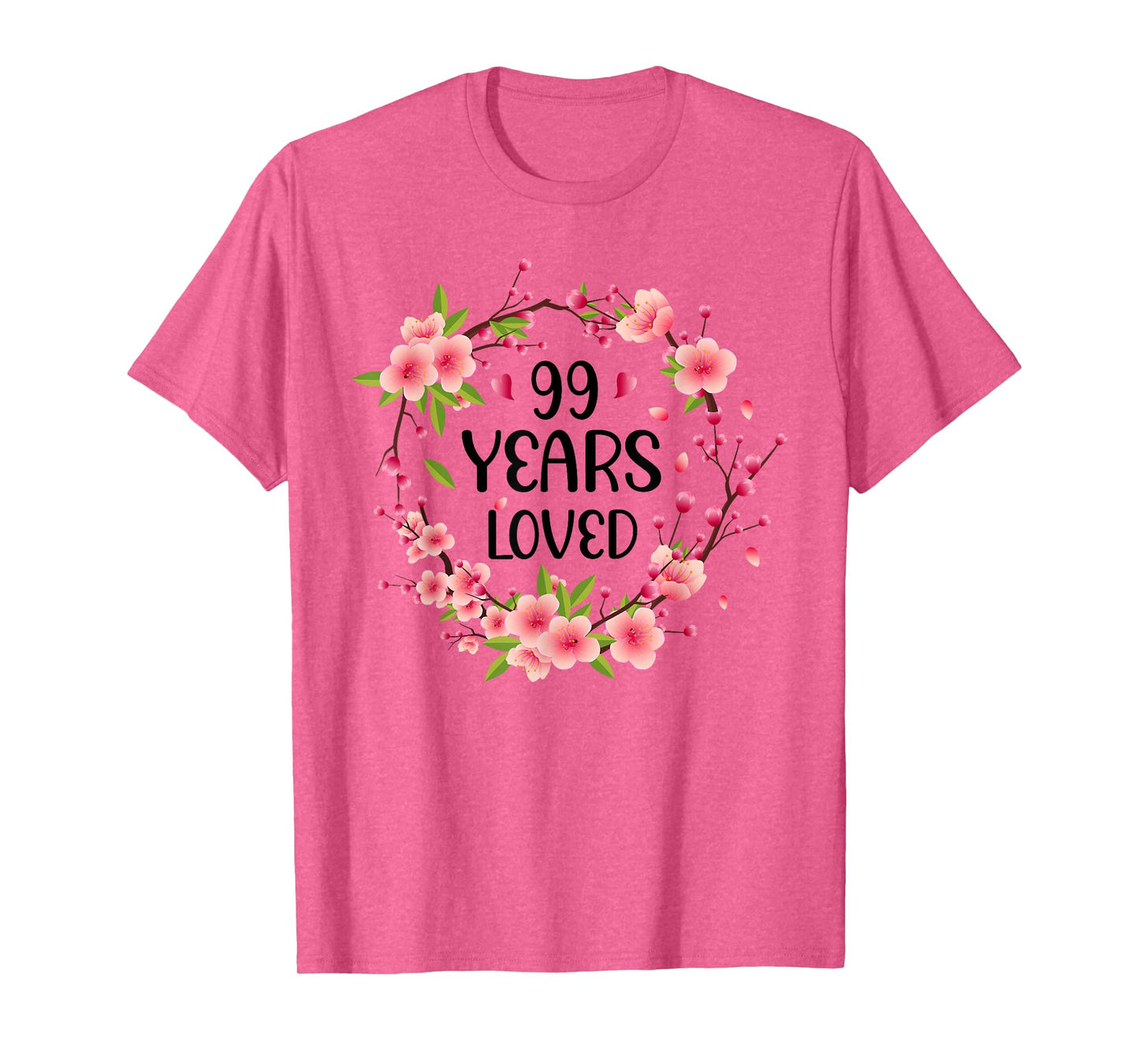 Floral 99 Years Old 99th Birthday Women 99 Years Loved T-Shirt