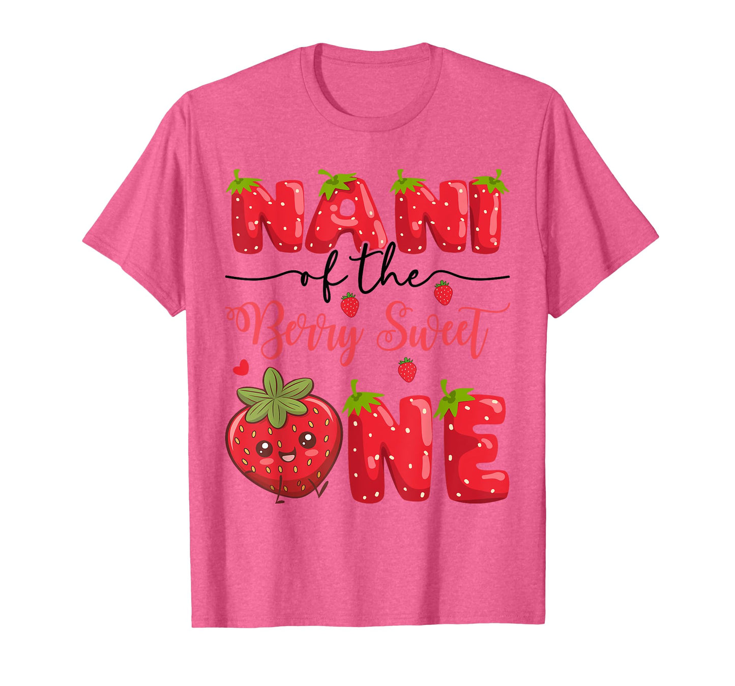 Nani Of The Berry Sweet One Strawberry First Birthday T-Shirt