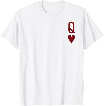 Queen of Hearts and King of Hearts Couples Matching Pajama T-Shirt