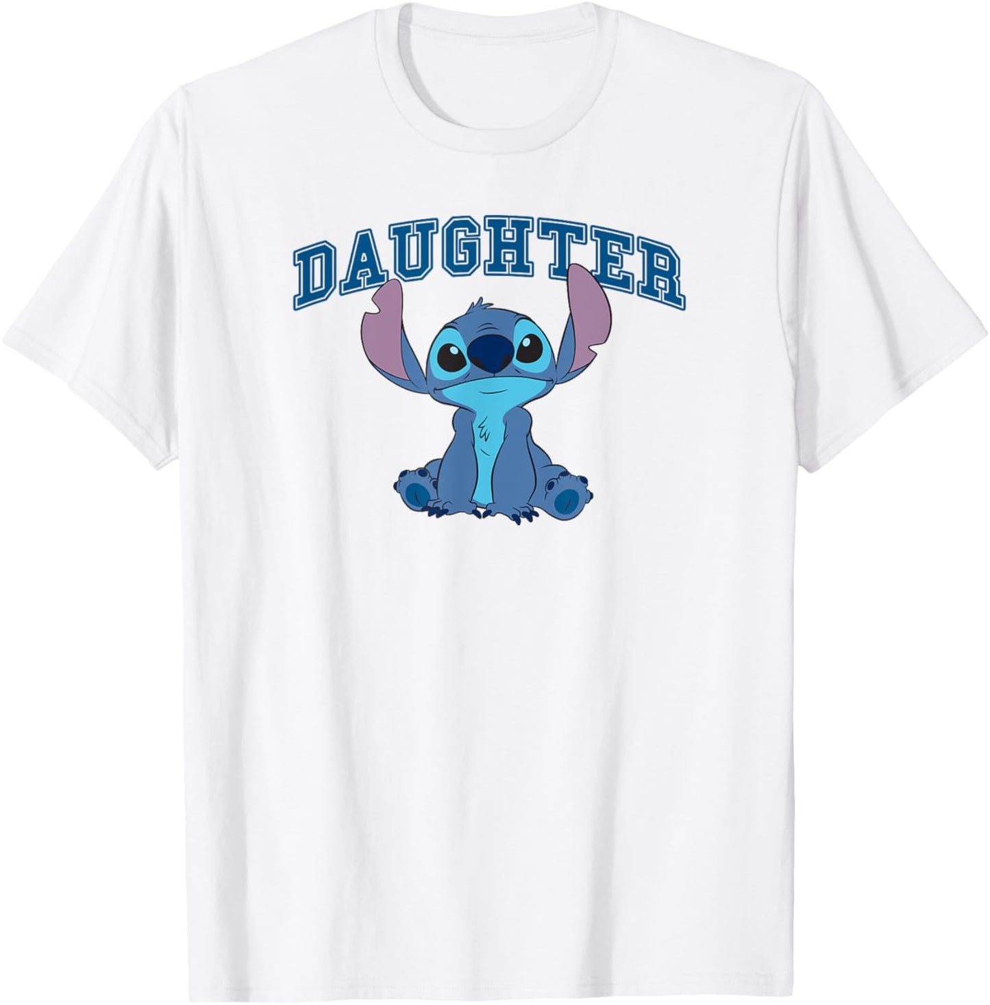 Disney Lilo & Stitch Daughter Stitch Big Chest Text Logo T-Shirt