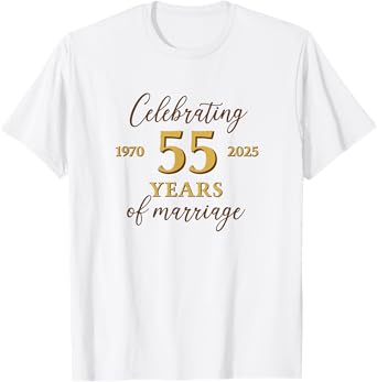 Funny 55 Years of Marriage 1970 55th Wedding Anniversary T-Shirt