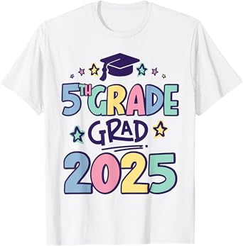 Fifth 5th Grade Grad 2025 Elementary School Graduate T-Shirt