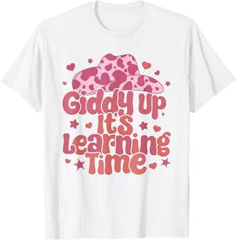 Western Teacher Texas Retro Kindergarten Pre K Pre School T-Shirt
