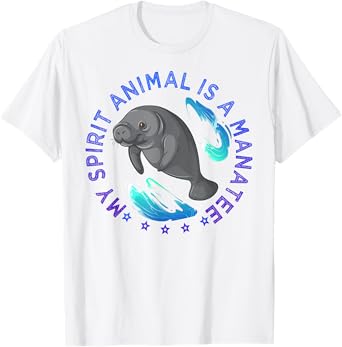 My Spirit Animal Is A Manatee Sea Animals Lover T-Shirt