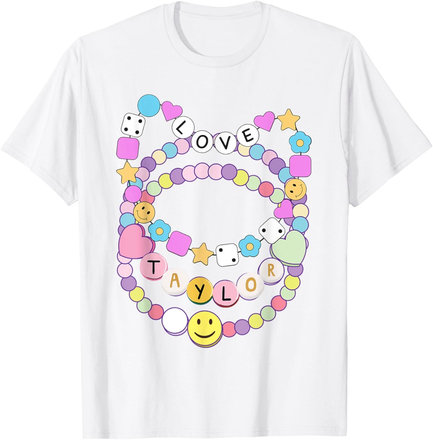 Retro TAYLOR First Name Personalized Friendship Bracelet T-Shirt