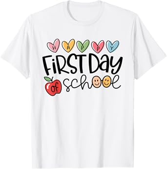 Happy First Day Of School Teacher Girl Kid Back To School T-Shirt