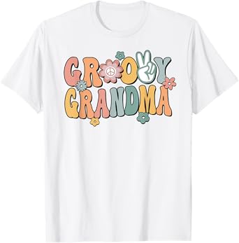 Groovy Grandma Retro Gigi Matching Family 1st Birthday Party T-Shirt