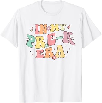 In My Pre-K Era Retro Back To School Groovy Teacher Student T-Shirt