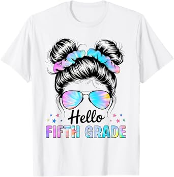 Hello Fifth Grade Teacher Back to School 5th Grade Girls T-Shirt