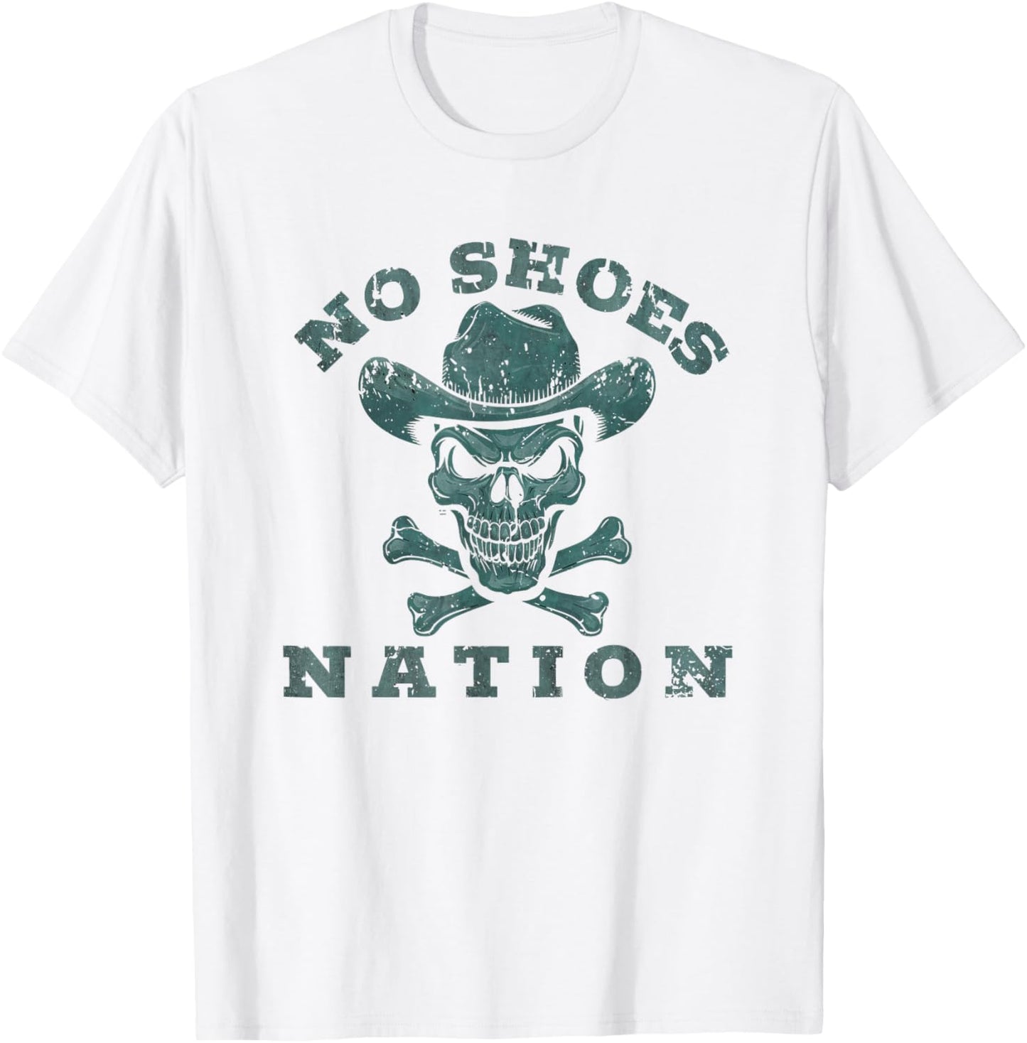 Mens Womens Vintage No Shoes No Nation Funny Sayings Shoes T-Shirt