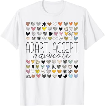 Support Autism Awareness Adapt Accept Advocate T-Shirt