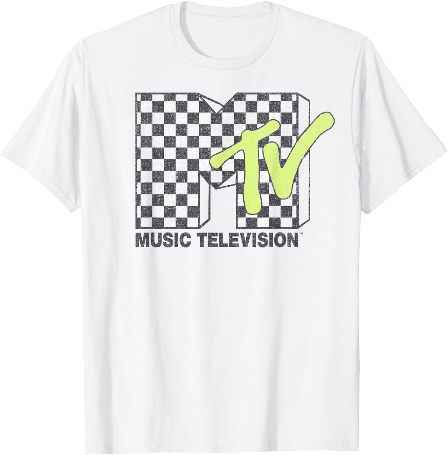 MTV Music Television Checkerboard Logo Fill T-Shirt