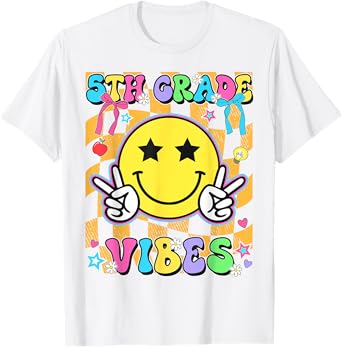 5th Grade For Girl Boys Teacher Fifth Grade Back to School T-Shirt