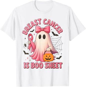Breast Cancer is Boo Sheet Breast Cancer Awareness Halloween T-Shirt