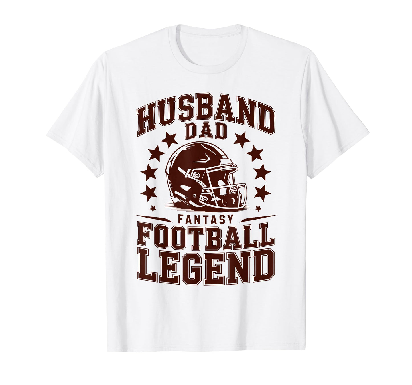 Husband Dad Fantasy Football Legend Humor Retro for Men T-Shirt