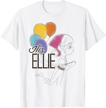 Disney Pixar Up His Ellie Balloons Sketch Graphic T-Shirt T-Shirt