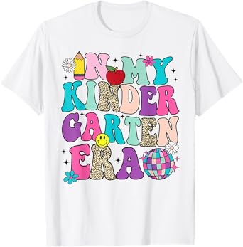 In My Kindergarten Era Back To School Retro Groovy T-Shirt