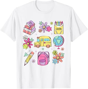 Cute Teacher Back to School Teacher Life Funny Teachers Gift Men Women Kids T-Shirt