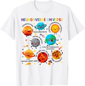 Neurodiverse Universe Space Planet Special Education Teacher T-Shirt