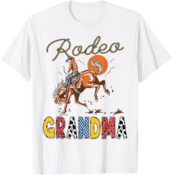 Rodeo Grandma Cowboy Cowgirl Birthday Matching Family T-Shirt