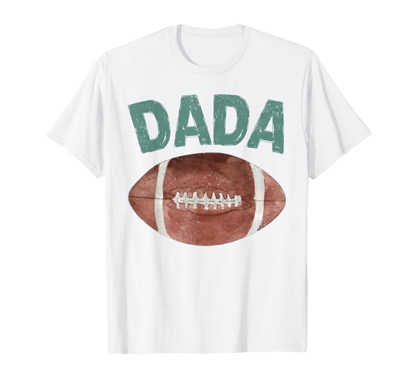 Dada of The 1 Year Old Football 1st Year Down Birthday Party T-Shirt