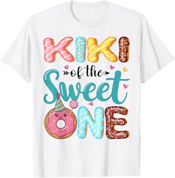 Kiki Of The Sweet One 1st Birthday Girl Donut Party T-Shirt