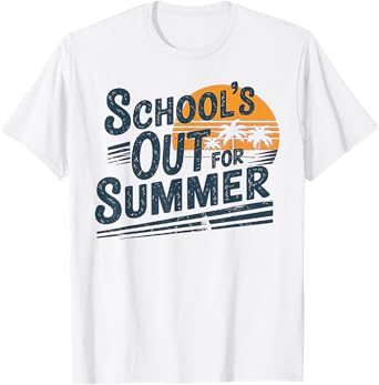 School's Out For Summer Teacher Boy Kids Last Day of School T-Shirt