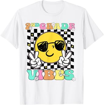 Girls 2nd Grade Vibes Back To School Second Grade T-Shirt