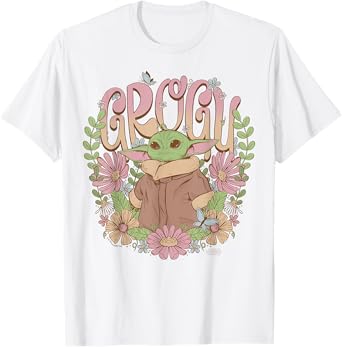 Star Wars - The Mandalorian Grogu Floral T-Shirt