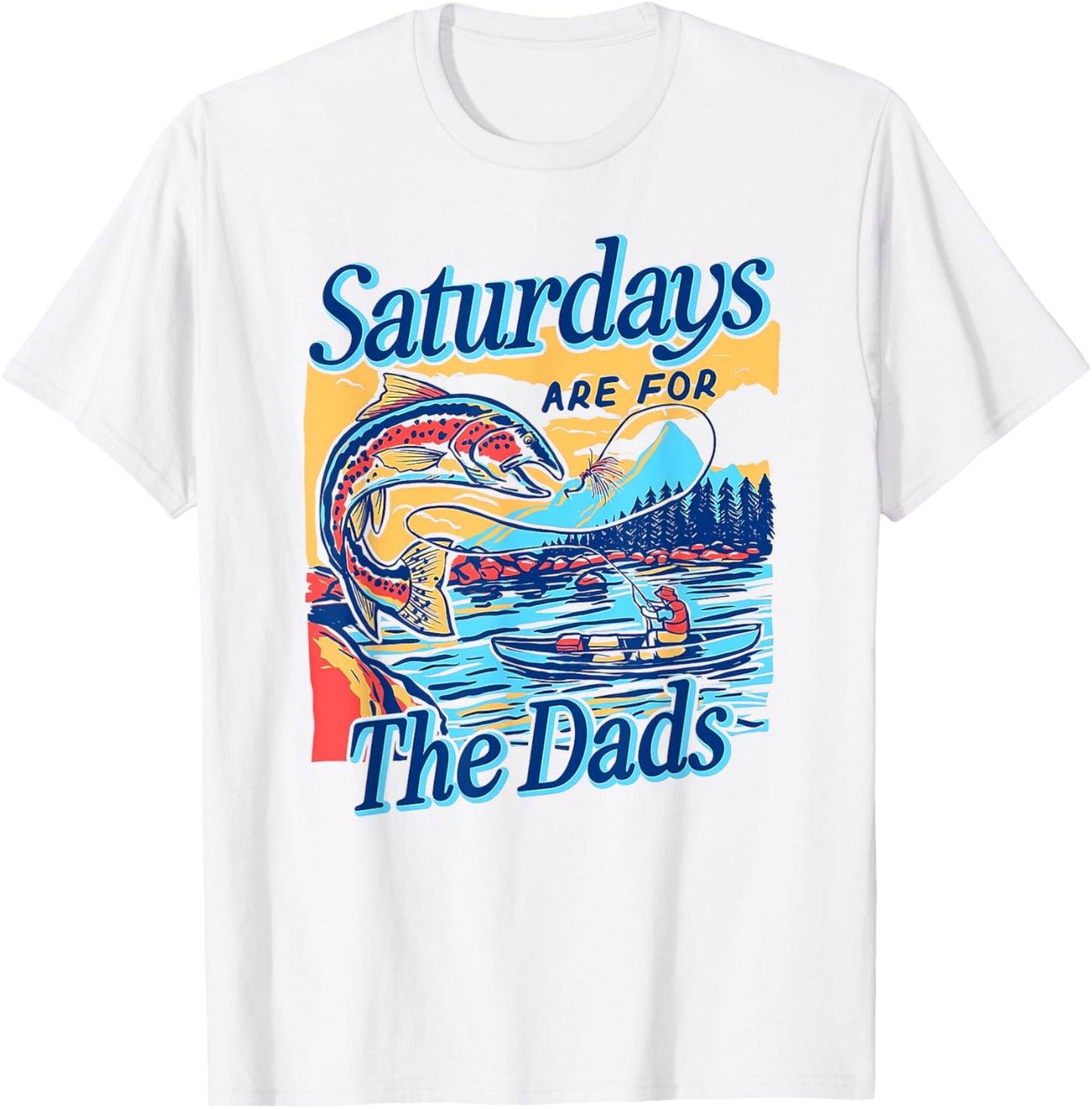 Saturdays For Dads Funny Fishing Father's Day T-Shirt