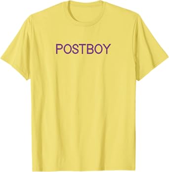 Postboy Tees Men's Yellow Classic Fit Crew Neck T-Shirt
