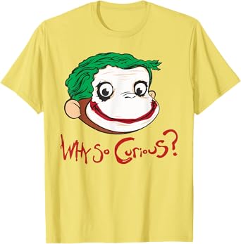 Funny Monkey Face Why So Curious for men women kids T-Shirt