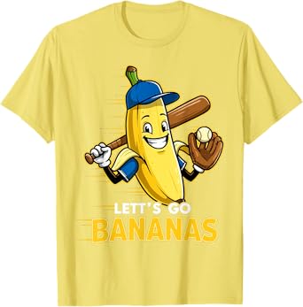 Funny Banana Shirts Gift Fruit Lovers Boys Lets Go Bananas T-Shirt