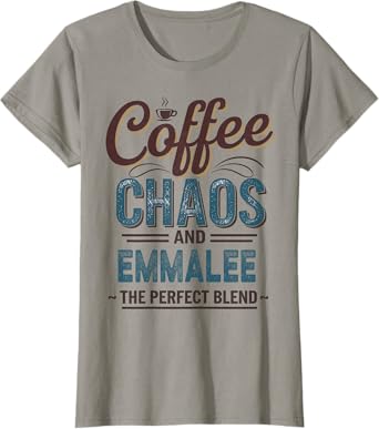 EMMALEE Personalized Cute Coffee Girls EMMALEE Name T-Shirt