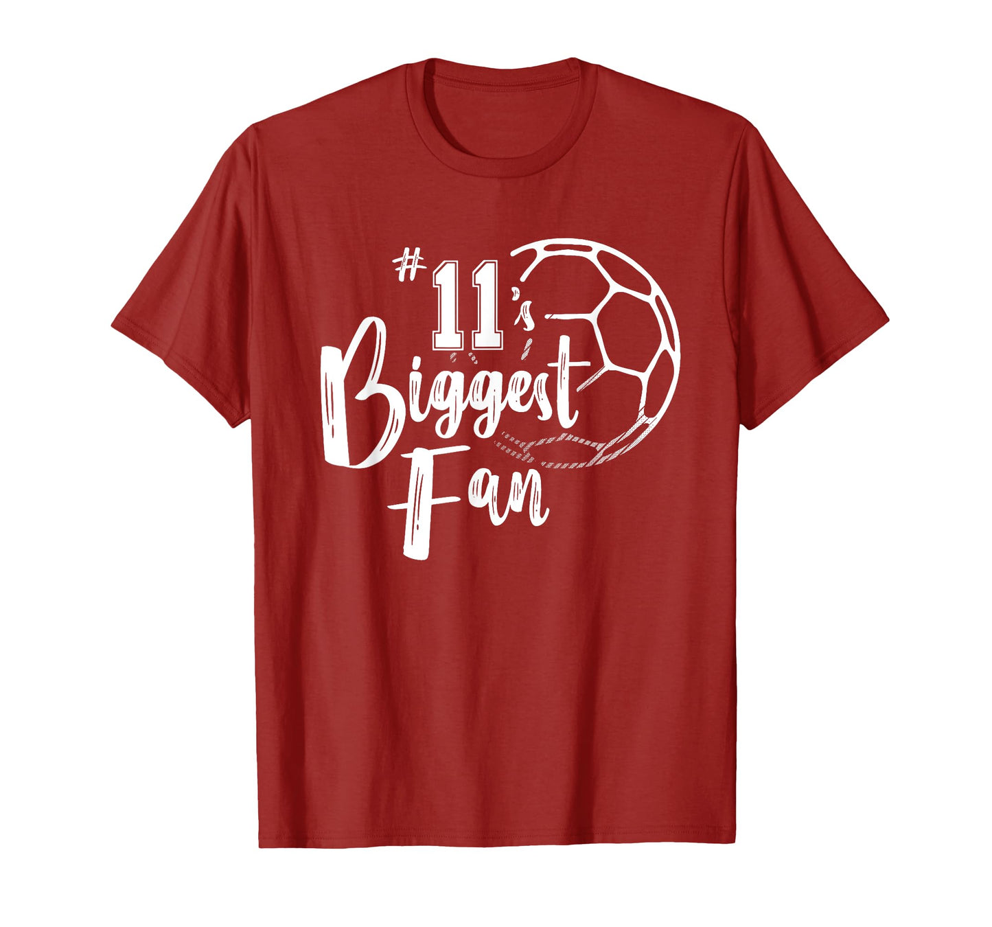 Number 11's Biggest Fan Shirt Soccer Player Mom Dad Family T-Shirt