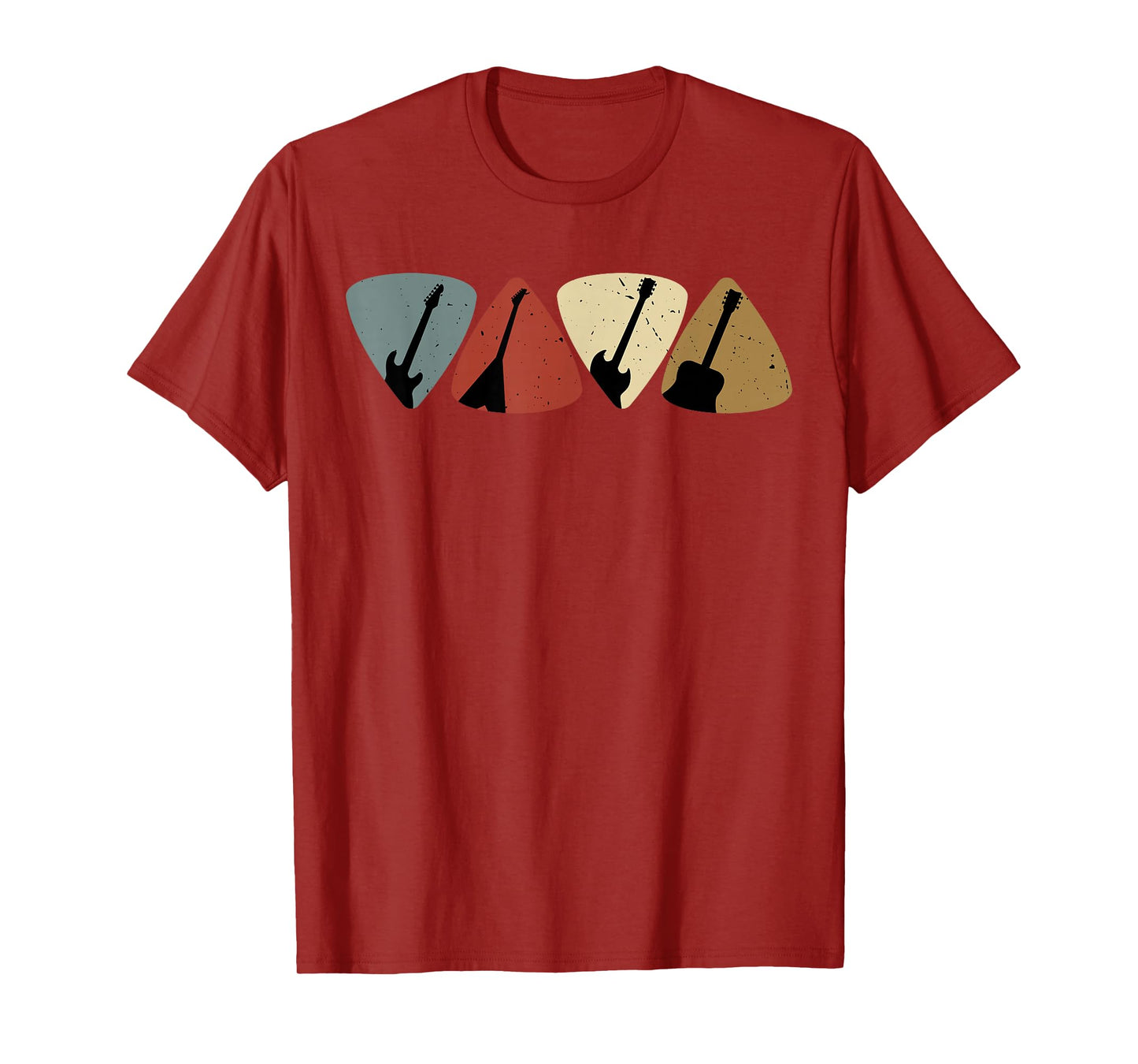 Retro Vintage Guitar Pick Player Guitarist Bassist Musician T-Shirt