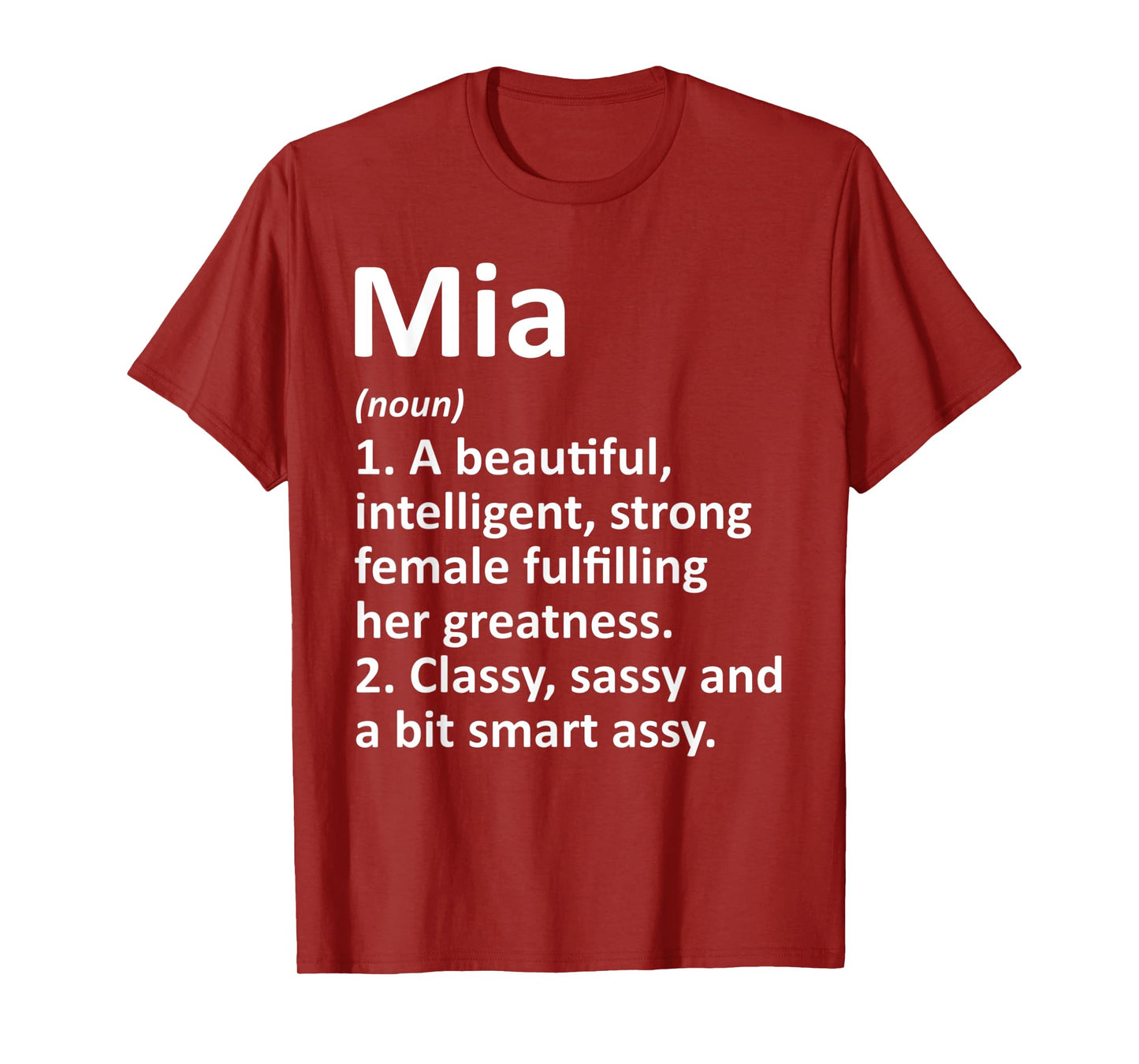 MIA Definition Personalized Name Funny Christmas Gift T-Shirt
