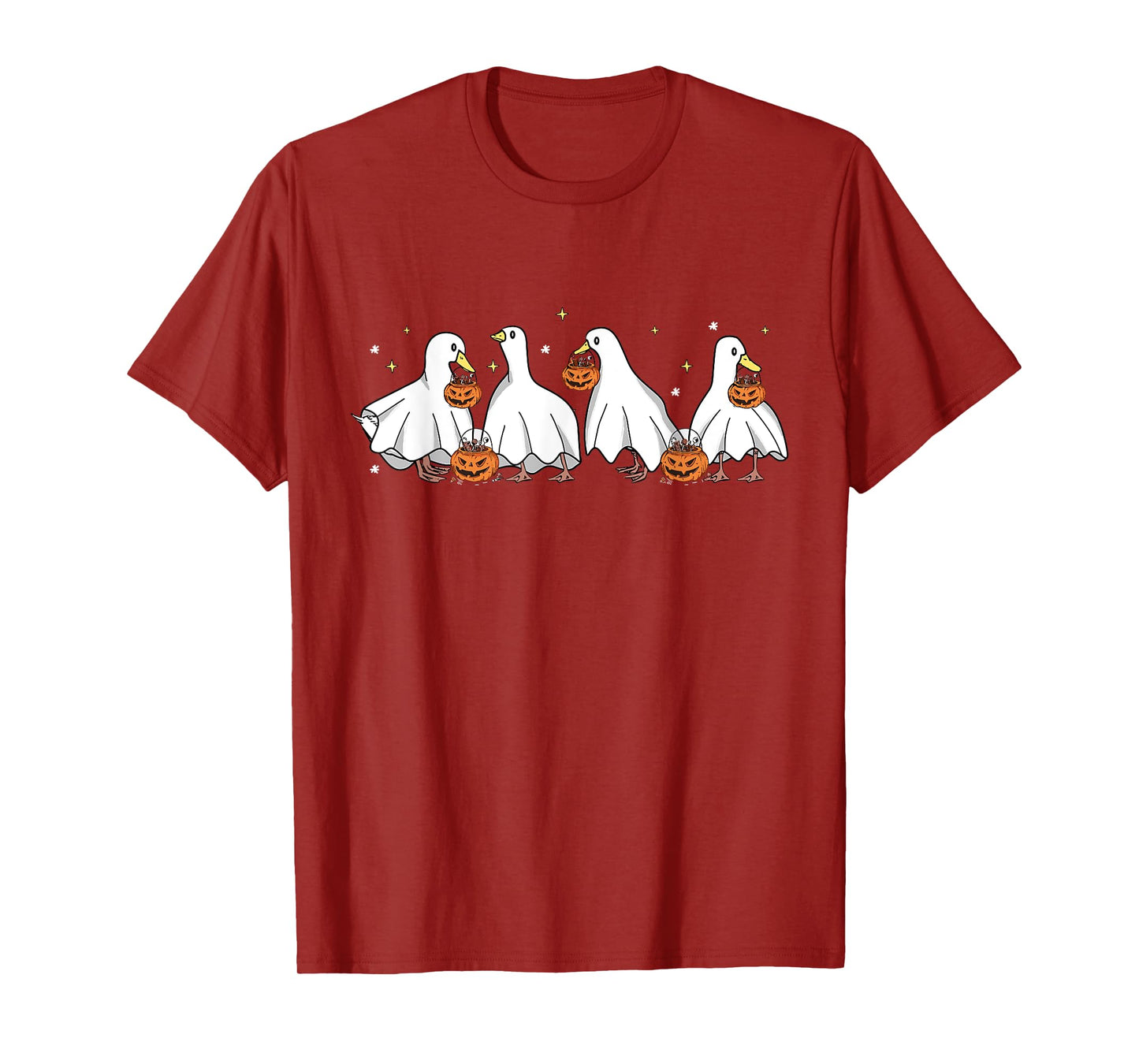 Duck Halloween Cute Ghost Ducks Halloween Farmer Duck Lover T-Shirt