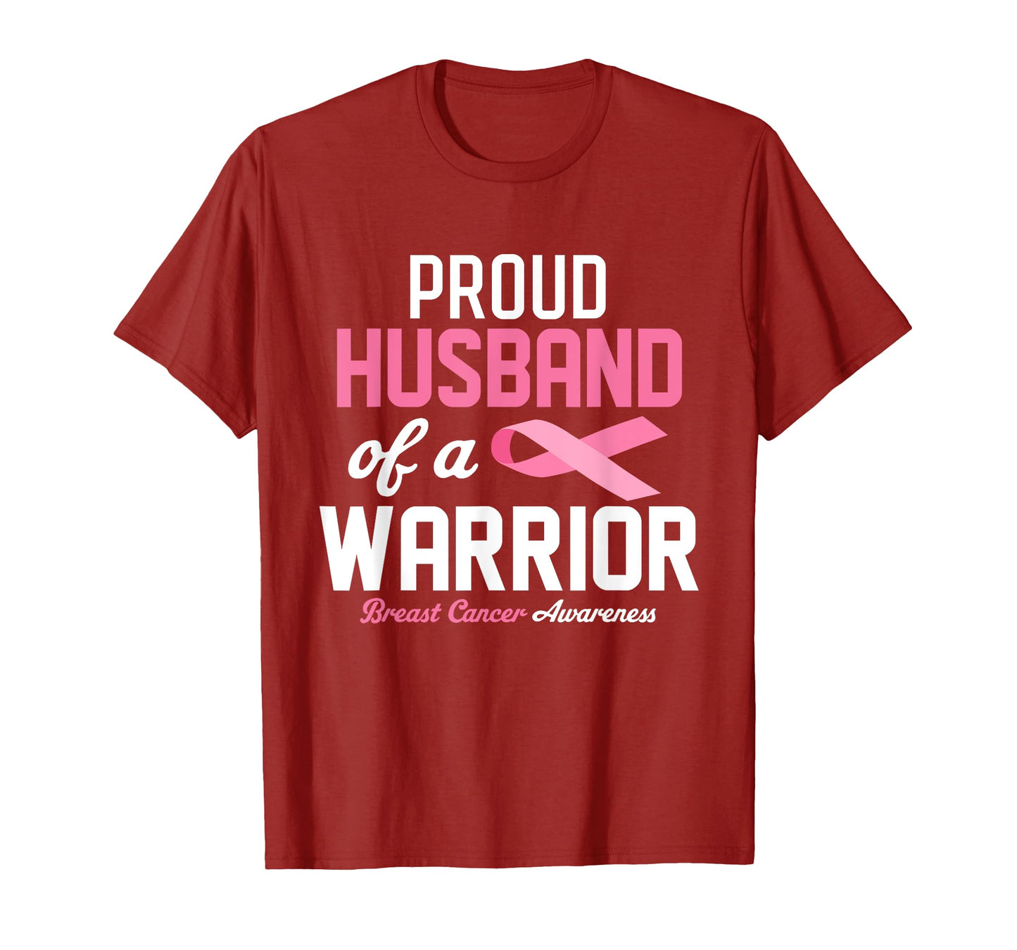Proud Husband Of A Warrior Breast Cancer Awareness Supporter T-Shirt