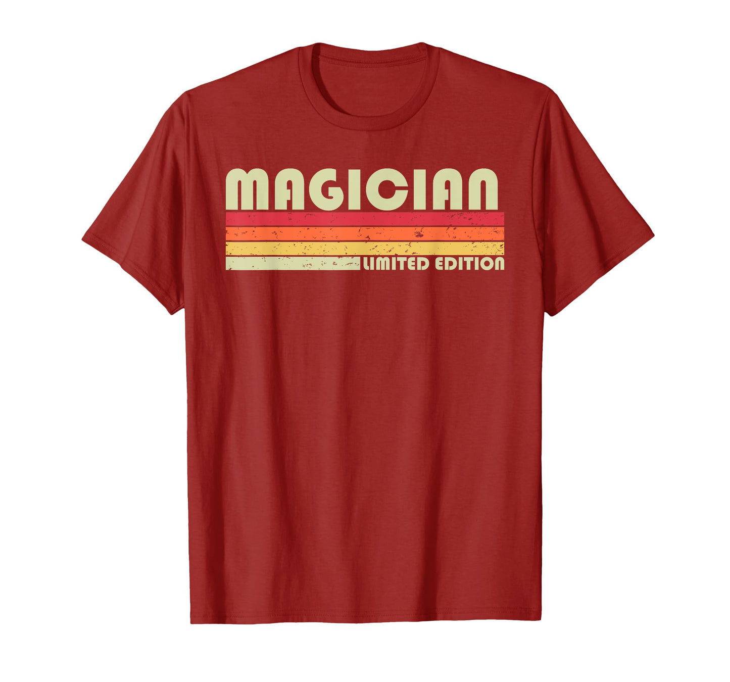 MAGICIAN Funny Job Title Profession Birthday Worker Idea T-Shirt, Black, Small