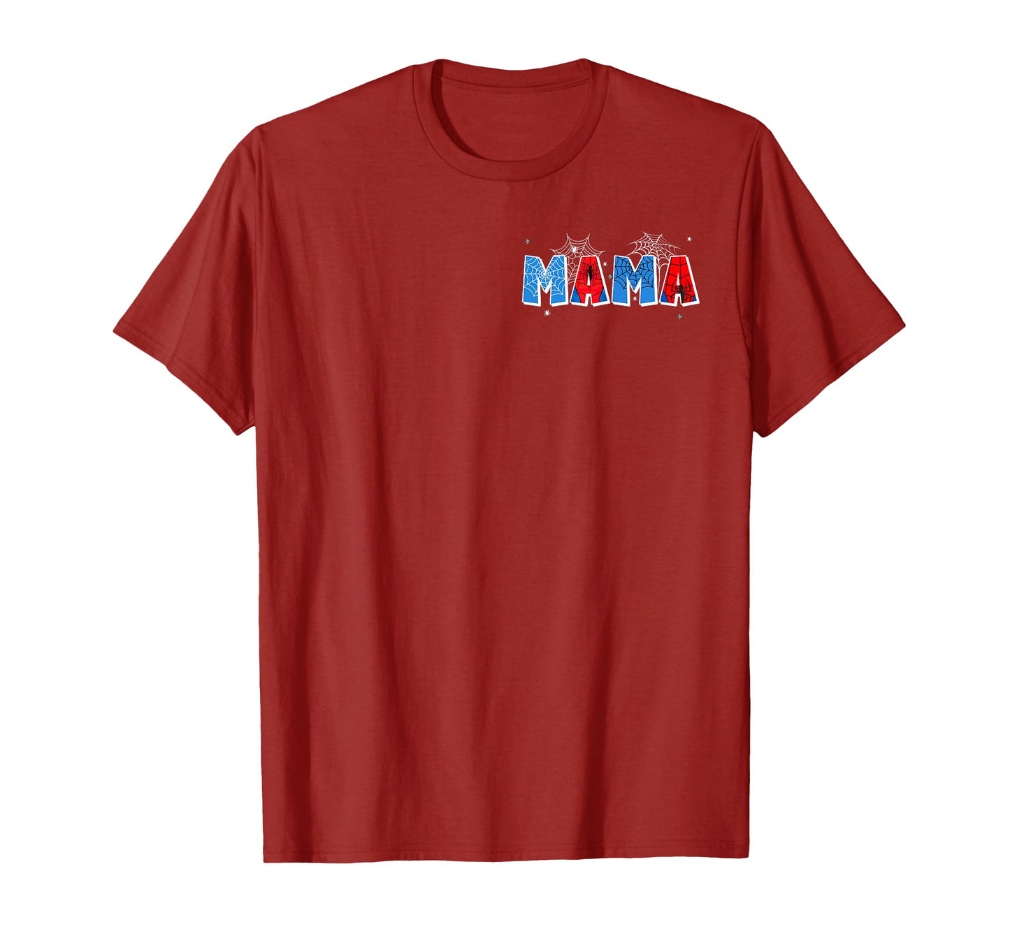 Funny Women Spider Web Mama Matching Family Birthday Boy T-Shirt