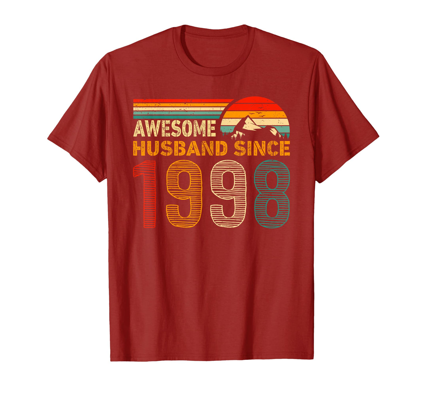 Awesome Husband Since 1998 Couples 1998 Wedding Anniversary T-Shirt