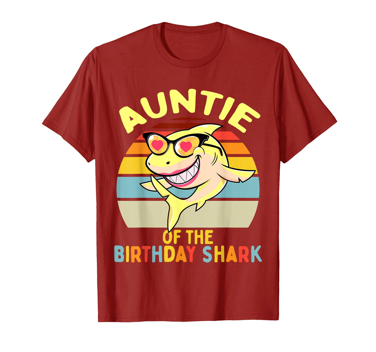 Auntie of the Shark Birthday Aunt Matching Family T-Shirt