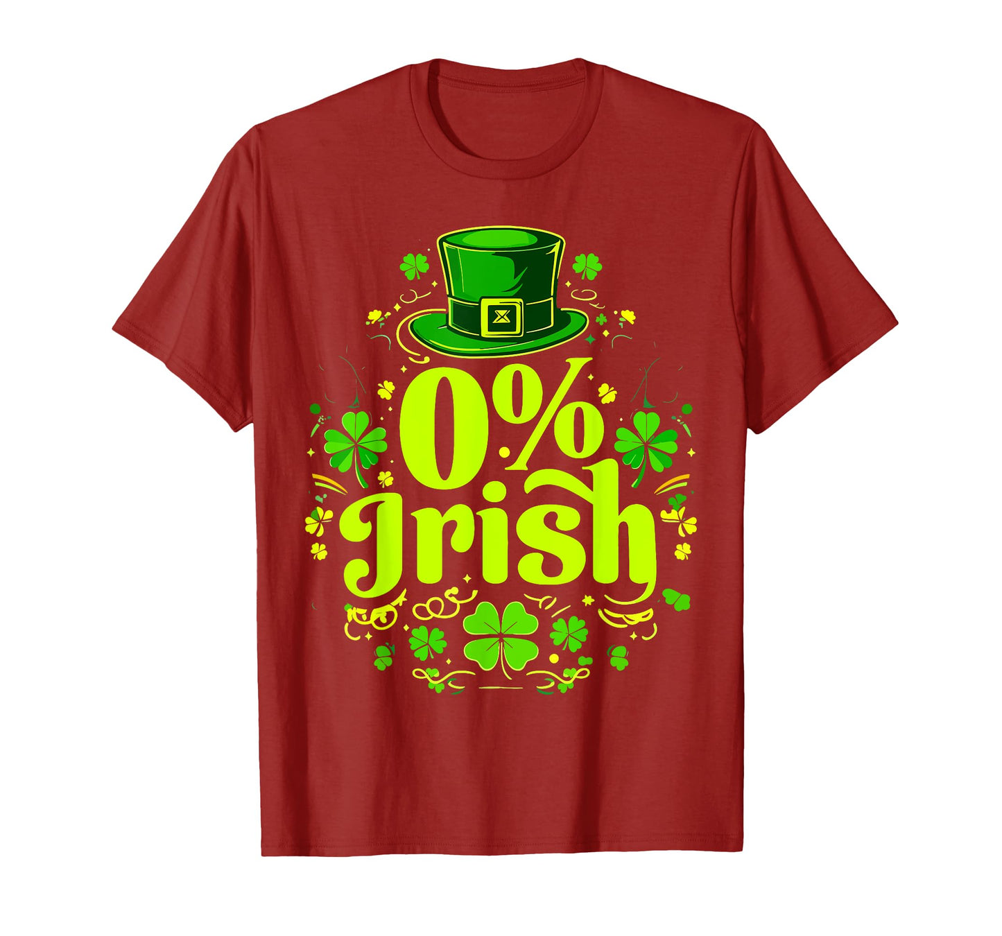 0% Irish St. Patrick's Day Zero Percent Graphic T-Shirt