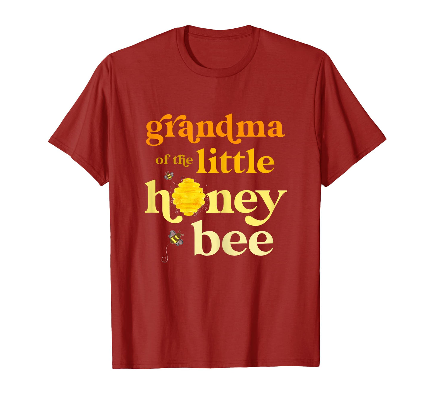 Womens Grandma Little Honey Bee Birthday Gender Reveal Baby Shower T-Shirt